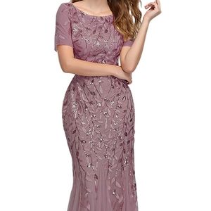 Beautiful Dusty Rose formal gown, never worn.